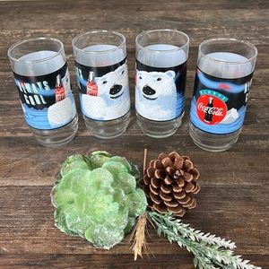 VINTAGE Coca-Cola Polar Bear Glasses - Coke 🥤 - like NEW